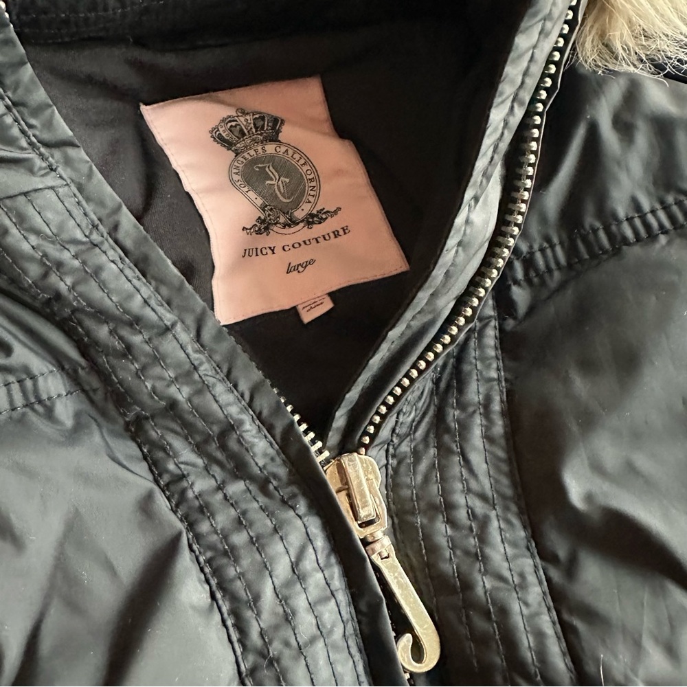 Juicy Couture, y2k style, black puffer down coat, size L - Picture 6 of 10